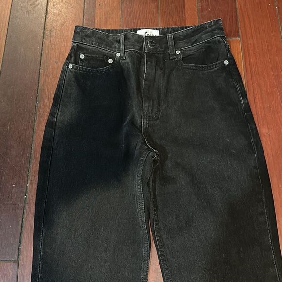 Ganni Black Jeans with Classic Twill Weave - Picture 5 of 5